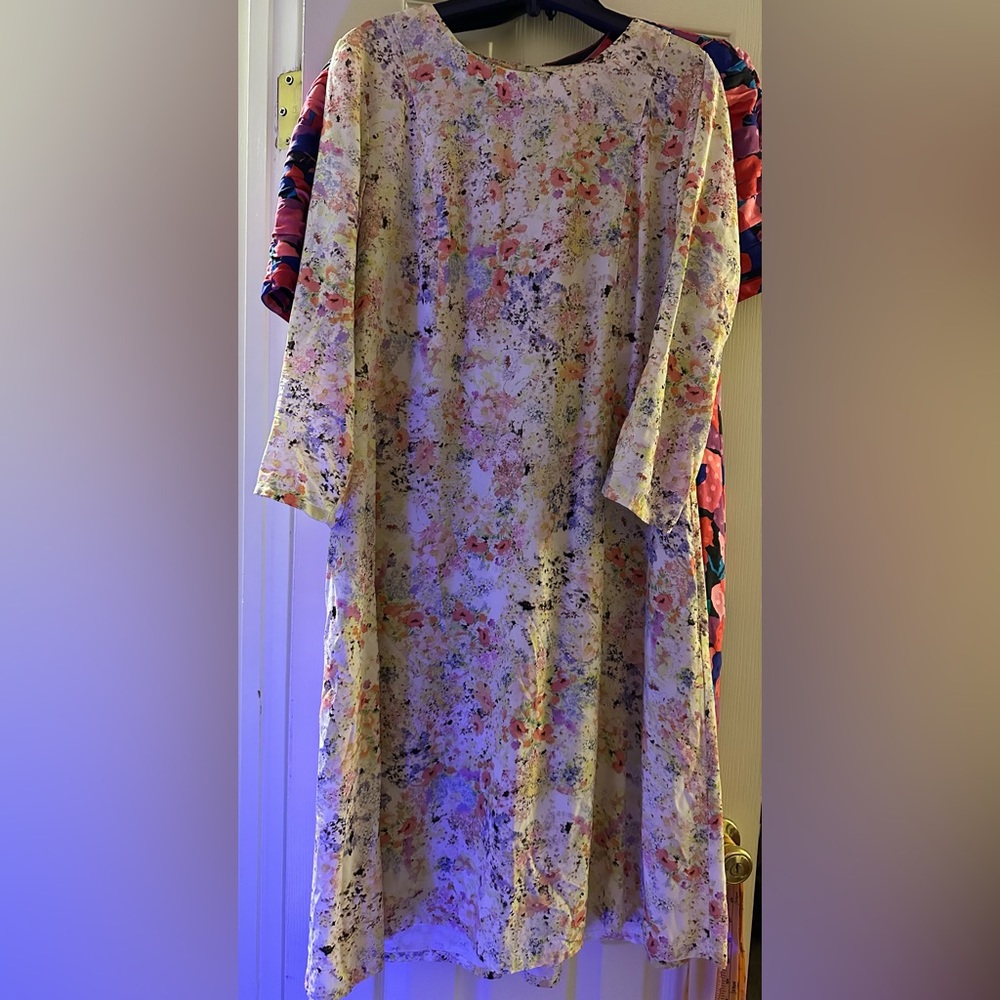 Sonnet James Womens Play Dress Play Young At Heart Floral 3/4 Sleeve Size L